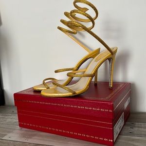 Yellow Rene Caovilla Cleo Sandal